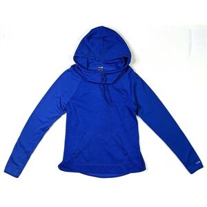 Champion Hoodie Sweater Women's Small Blue Cowl Neck Duo Dry Pullover